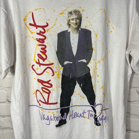 Rod Stewart Vagabond Heart Tour 1991 T-Shirt XL VTG 90s Band Music Rock - Picture 2 of 8